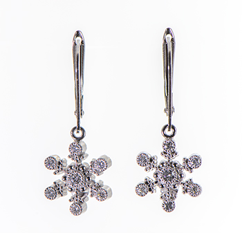 Snowflake Diamond Earrings